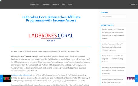 Ladbrokes Coral Relaunches Affiliate Programme with Income ...