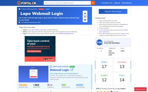 Lapo Webmail Login - Portal-DB.live