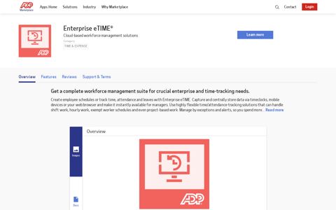 Enterprise eTIME® by ADP | ADP Marketplace