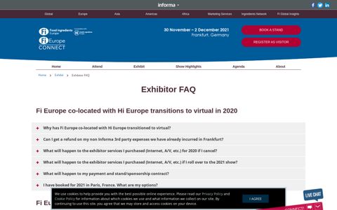 Exhibitor FAQ | Fi Europe - Fi Global