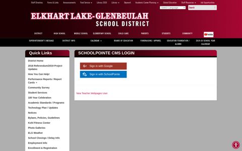 Login - Elkhart Lake-Glenbeulah School District