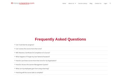 Frequently Asked Questions (FAQ) | Embrace Learning