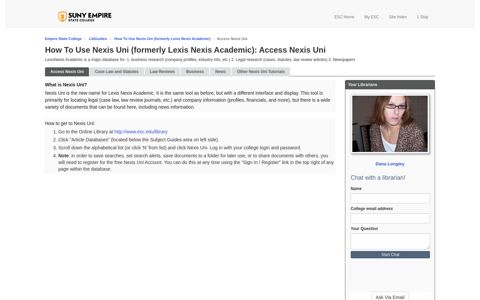 How To Use Nexis Uni (formerly Lexis Nexis Academic)