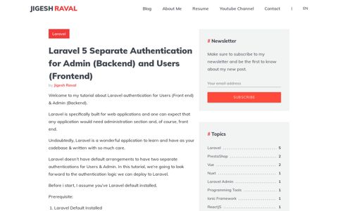 Laravel 5 Separate Authentication for Admin (Backend) and ...