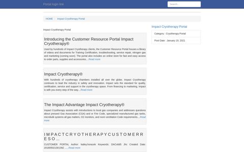 Impact Cryotherapy Portal - Beclogin | Account Login