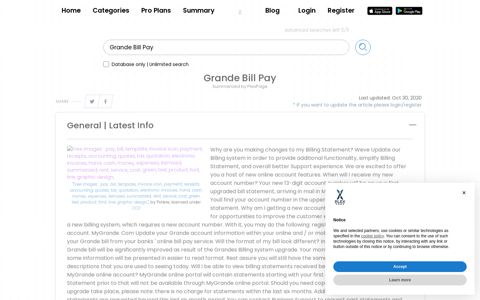 Grande Bill Pay - Summarized by Plex.page | Content | Summarization