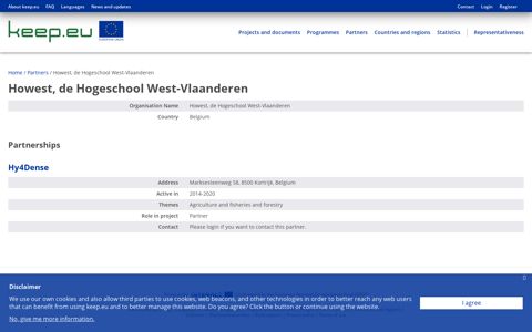 Partner - Howest, de Hogeschool West-Vlaanderen - Keep.eu