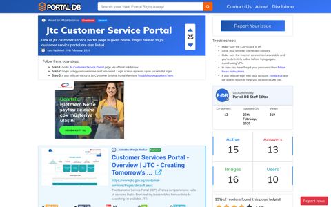Jtc Customer Service Portal