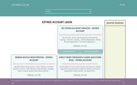 ezyreg account login - General Information about Login