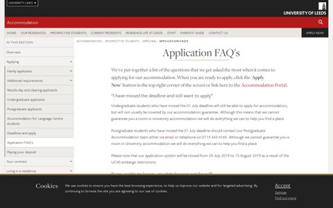 Application FAQ's | Prospective students | University of Leeds