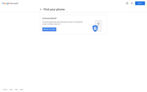 Find your phone - Google Account
