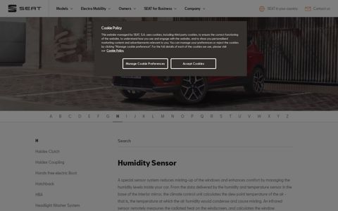 Humidity Sensor - Car Terms | SEAT
