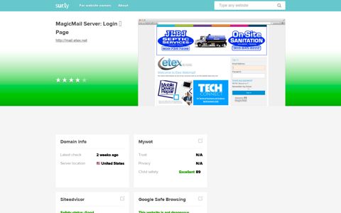 mail.etex.net - MagicMail Server: Login Page - Mail Etex - Sur.ly