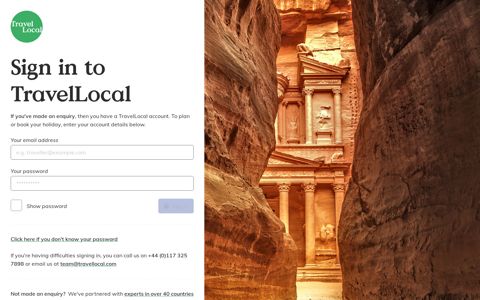 Log in to TravelLocal