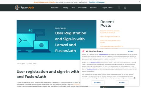 User registration and sign-in with Laravel and FusionAuth ...