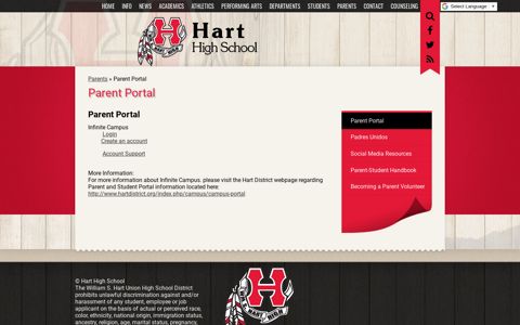 Parent Portal – Parents – Hart High School