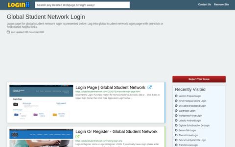 Global Student Network Login - Loginii.com