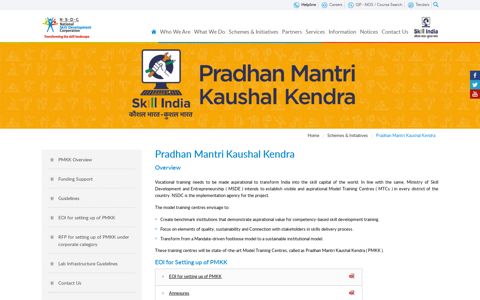 PMKK - Pradhan Mantri Kaushal Kendra | National Skill ...