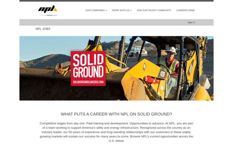 what puts a career with npl on solid ground? - Jobs at Centuri