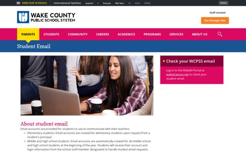 Student Email / Overview - Wake County Public School System