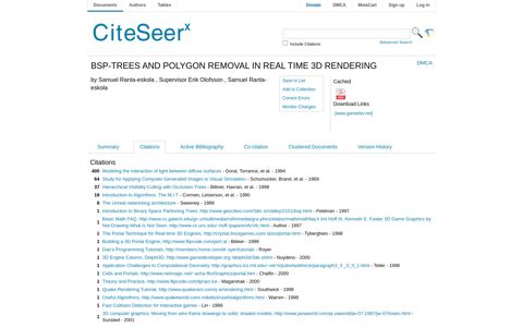 CiteSeerX — BSP-TREES AND POLYGON REMOVAL IN ...