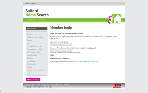 Login - Salford Home Search