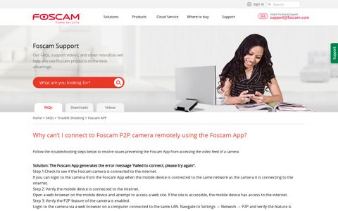 Why can't I connect to Foscam P2P camera remotely using the ...