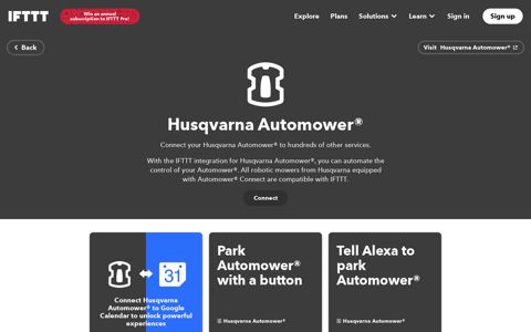 Husqvarna Automower® works better with IFTTT - IFTTT.com
