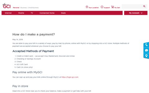How Do I Make a Payment | GCI Support