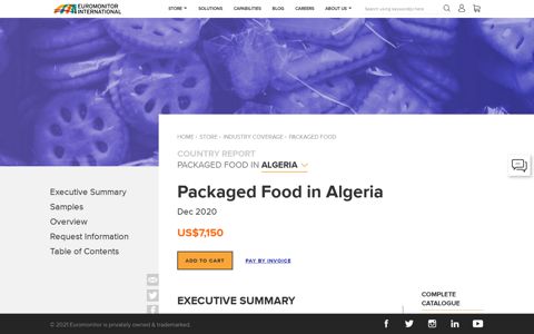 Packaged Food in Algeria | Market Research Report ...