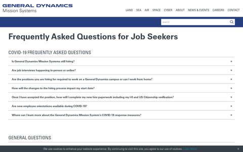 FAQ For Job Seekers - General Dynamics Mission Systems