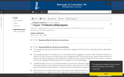 Borough of Lansdale, PA Electric Utility System - eCode360