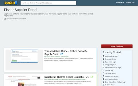 Fisher Supplier Portal