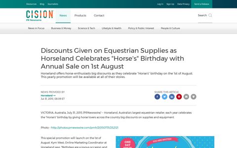 Discounts Given on Equestrian Supplies as Horseland ...