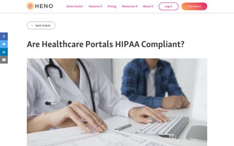 Are Healthcare Portals HIPAA Compliant? - HENO - Heno EMR
