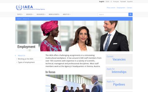 Latest employment opportunities and current vacancies | IAEA