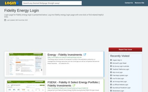 Fidelity Energy Login - Loginii.com