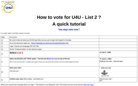 How to vote for List 2