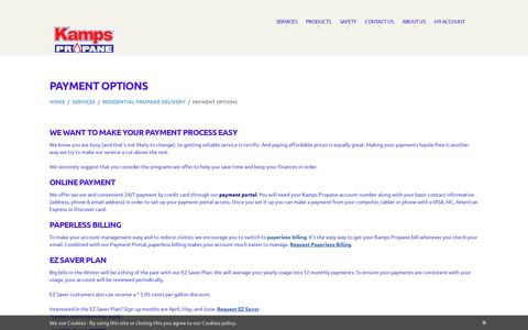 Payment Options | Kamps Propane