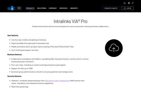 VIA Pro | Secure Document Sharing | Intralinks
