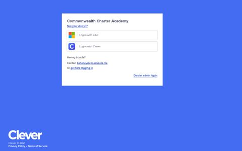 Commonwealth Charter Academy - Clever | Log in