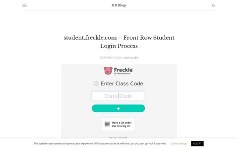 student.freckle.com - Front Row Student Login Process - HR ...