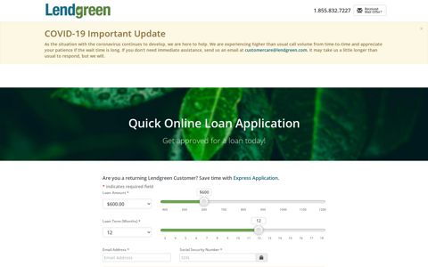 Quick Online Loan Application - Lendgreen