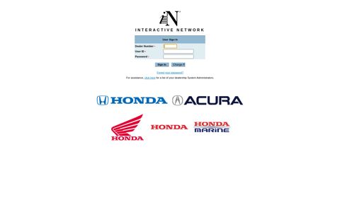 iN Login - Honda Interactive Network