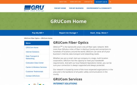GRU > GRUCom Fiber Optics > GRUCom Home