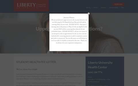 Liberty University Student Health Center: Home
