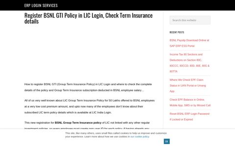 Register BSNL GTI Policy in LIC Login, Check Term Insurance ...