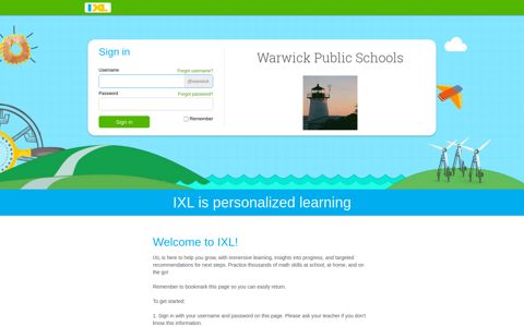 IXL - Warwick Public Schools - IXL.com