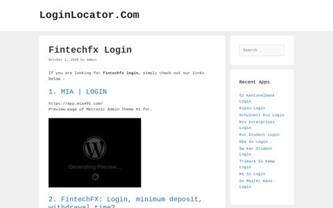 Fintechfx Login - LoginLocator.Com