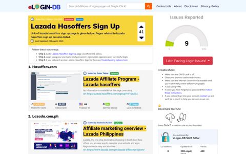 Lazada Hasoffers Sign Up - Find Login Page of Any Site ...